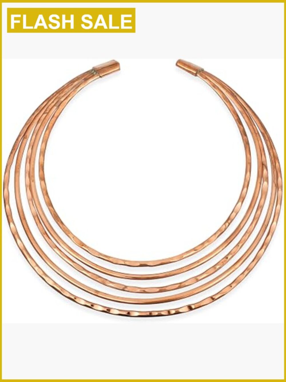 5 Strands Pure Copper Wire Choker Necklace Handmade Boho Ethnic Jewelry